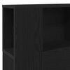 vidaXL Κρεβάτι με Κεφαλάρι Μαύρη δρυς 140 x 19 x 104.5 εκ.
