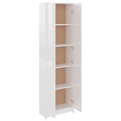 vidaXL Ντουλάπα Διαδρόμου Γυαλιστερό Λευκό 55x25x189 εκ. Μοριοσανίδα