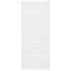 vidaXL Βιβλιοθήκη με 5 Ράφια Λευκή 80 x 30 x 189 εκ. Επεξ. Ξύλο