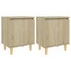 vidaXL &Kappa;&omicron;&mu;&omicron;&delta;ί&nu;&alpha; 2 &tau;&epsilon;&mu;. Sonoma &Delta;&rho;&upsilon;&sigmaf; 40x30x50&epsilon;&kappa;. & &Pi;ό&delta;&iota;&alpha; &alpha;&pi;ό &Mu;&alpha;&sigma;ί&phi; &Xi;ύ&lambda;&omicron;