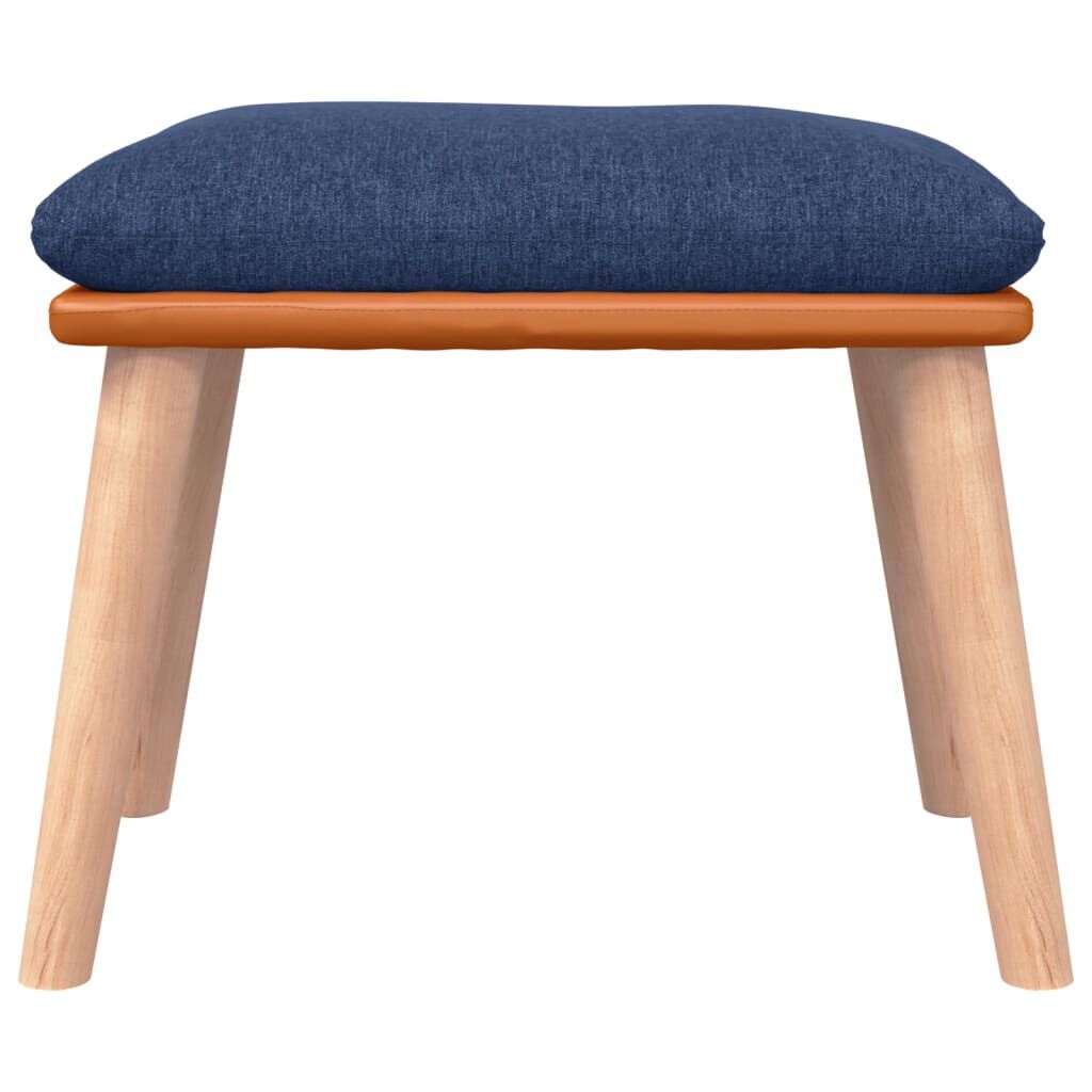 vidaXL Υποπόδιο Μπλε 45x29,5x35 εκ. Ύφασμα & Συνθετικό Δέρμα