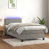 vidaXL &Kappa;&rho;&epsilon;&beta;ά&tau;&iota; Boxspring &mu;&epsilon; &Sigma;&tau;&rho;ώ&mu;&alpha; & LED &Alpha;&nu;.&Gamma;&kappa;&rho;&iota; 80x200 &epsilon;&kappa;. &Beta;&epsilon;&lambda;&omicron;ύ&delta;&iota;&nu;&omicron;