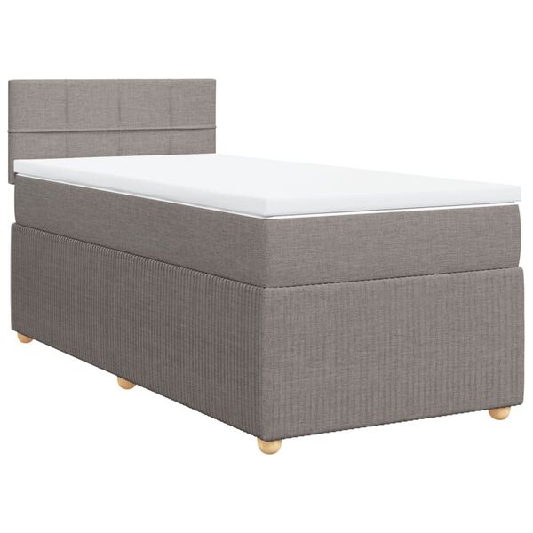 vidaXL &Kappa;&rho;&epsilon;&beta;ά&tau;&iota; Boxspring &mu;&epsilon; &Sigma;&tau;&rho;ώ&mu;&alpha; Taupe 80x200 &epsilon;&kappa;. &Upsilon;&phi;&alpha;&sigma;&mu;ά&tau;&iota;&nu;&omicron;