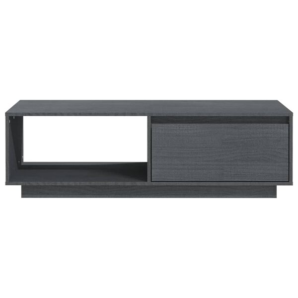 vidaXL Τραπεζάκι Σαλονιού Γκρι 110 x 50 x 33,5εκ από Μασίφ Ξύλο Πεύκου