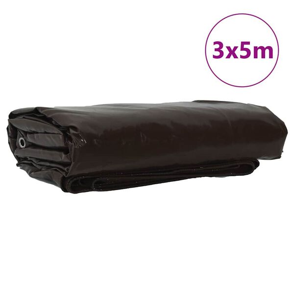 vidaXL &Tau;έ&nu;&tau;&alpha; 650g / m&sup2; &Kappa;&alpha;&phi;έ 3 x 5 m &Kappa;&alpha;&mu;&beta;ά&sigmaf; &mu;&epsilon; &epsilon;&pi;&iota;&kappa;ά&lambda;&upsilon;&psi;&eta; PVC