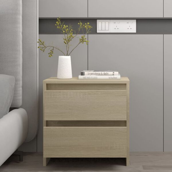 vidaXL Κομοδίνο Sonoma Δρυς 45x34,5x44,5 εκ. από Επεξεργασμένο Ξύλο