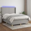 vidaXL &Kappa;&rho;&epsilon;&beta;ά&tau;&iota; Boxspring &mu;&epsilon; &Sigma;&tau;&rho;ώ&mu;&alpha; & LED &Alpha;&nu;.&Gamma;&kappa;&rho;&iota; 140x200&epsilon;&kappa;. &Upsilon;&phi;&alpha;&sigma;&mu;ά&tau;&iota;&nu;&omicron;