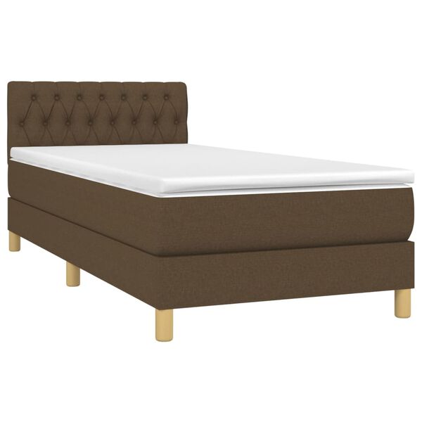 vidaXL &Kappa;&rho;&epsilon;&beta;ά&tau;&iota; Boxspring &mu;&epsilon; &Sigma;&tau;&rho;ώ&mu;&alpha; & LED &Sigma;&kappa;.&Kappa;&alpha;&phi;έ 90x190 &epsilon;&kappa;. &Upsilon;&phi;&alpha;&sigma;&mu;ά&tau;&iota;&nu;&omicron;