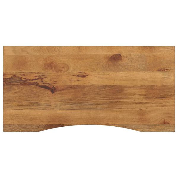 vidaXL Επιφάνεια Γραφείου Καμπύλη 110x60x2,5 εκ Μασίφ Ακατ. Μάνγκο