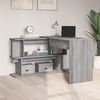 vidaXL Γραφείο Γωνιακό Γκρι Sonoma 200x50x76 εκ. Επεξεργασμένο Ξύλο