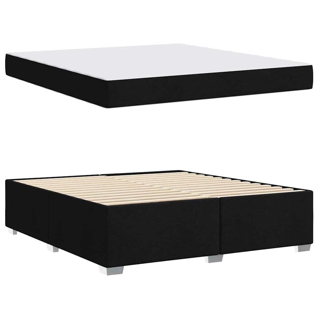 vidaXL Σκελετός Κρεβατιού Άλλο Μαύρο 180 x 200 cm ύφασμα