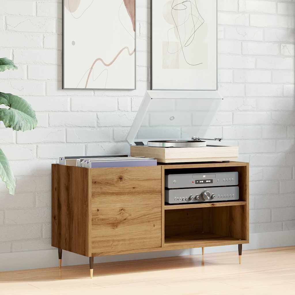 ντουλάπι δίσκων vidaXL Δρυς τεχνίτης 84,5x38x48 cm Κατασκευασμένο ξύλο