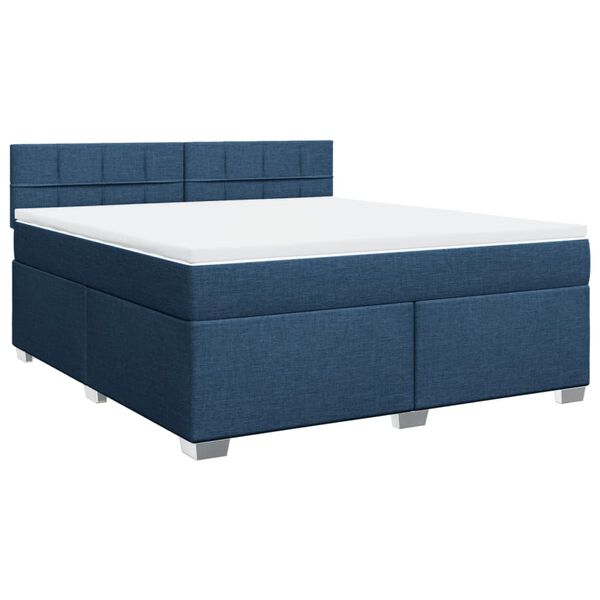 vidaXL &Kappa;&rho;&epsilon;&beta;ά&tau;&iota; Boxspring &mu;&epsilon; &Sigma;&tau;&rho;ώ&mu;&alpha; &Mu;&pi;&lambda;&epsilon; 180x200 &epsilon;&kappa;. &Upsilon;&phi;&alpha;&sigma;&mu;ά&tau;&iota;&nu;&omicron;