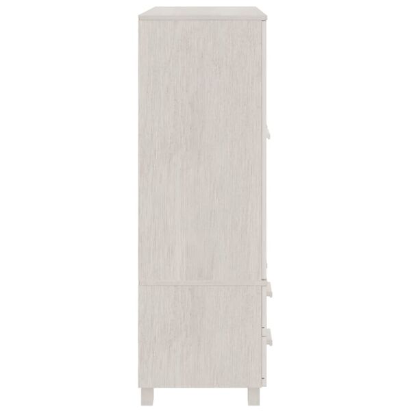 vidaXL Ντουλάπα HAMAR Λευκή 99 x 45 x 137εκ. από Μασίφ Ξύλο Πεύκου