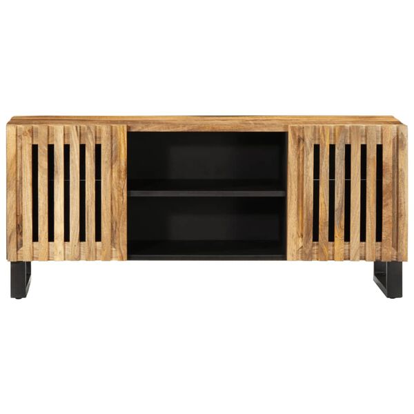 vidaXL Έπιπλο Τηλεόρασης 105 x 34 x 46 εκ. Μασίφ Ακατέργ. Ξύλο Μάνγκο
