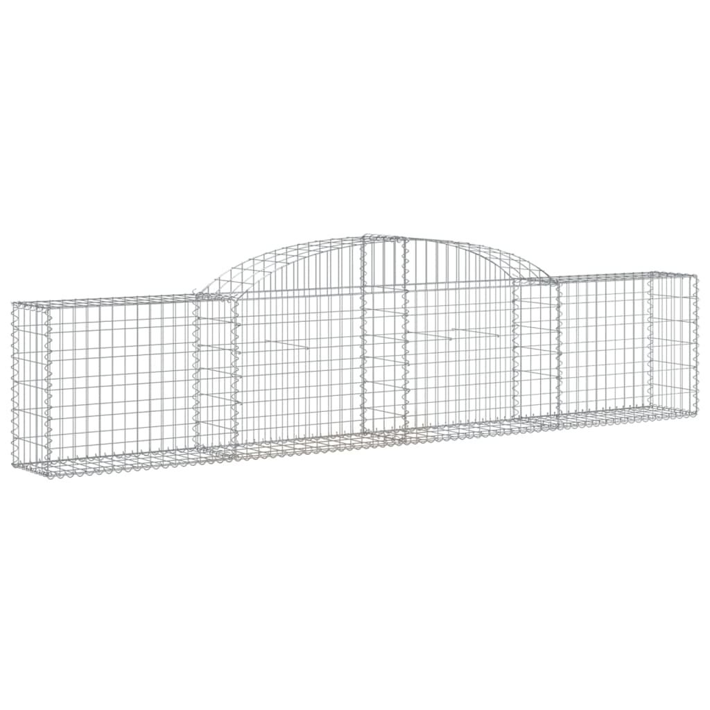 vidaXL Συρματοκιβώτια Τοξωτά 11 τεμ. 300x30x60/80 εκ. Γαλβαν. Ατσάλι