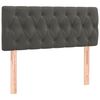 vidaXL Κρεβάτι Boxspring με Στρώμα Σκούρο Γκρι 90x200 εκ. Βελούδινο