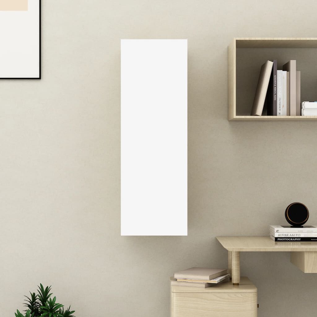 vidaXL Έπιπλο Τηλεόρασης Λευκό 30,5 x 30 x 90 εκ. από Επεξ. Ξύλο