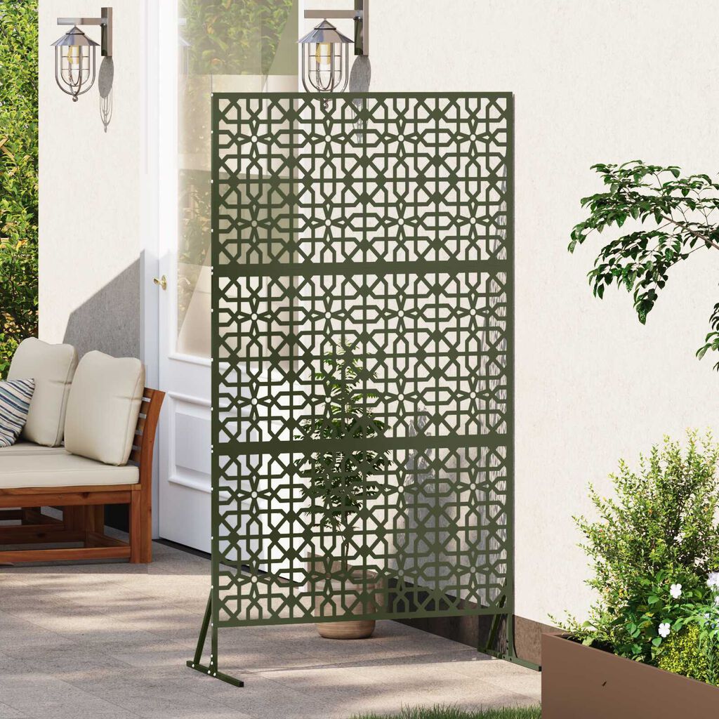 vidaXL Οθόνη Ιδιωτικότητας Ελιά 100x50x180 εκ Χάλυβας.