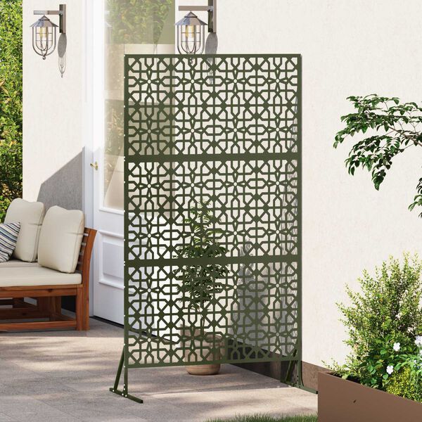 vidaXL Οθόνη Ιδιωτικότητας Ελιά 100x50x180 εκ Χάλυβας.