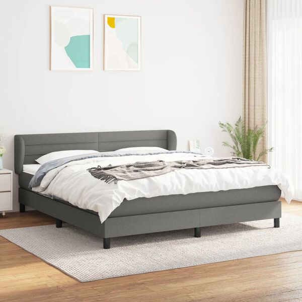 vidaXL &Kappa;&rho;&epsilon;&beta;ά&tau;&iota; Boxspring &mu;&epsilon; &Sigma;&tau;&rho;ώ&mu;&alpha; &Sigma;&kappa;&omicron;ύ&rho;&omicron; &Gamma;&kappa;&rho;&iota; 160x200 &epsilon;&kappa; &Upsilon;&phi;&alpha;&sigma;&mu;ά&tau;&iota;&nu;&omicron;