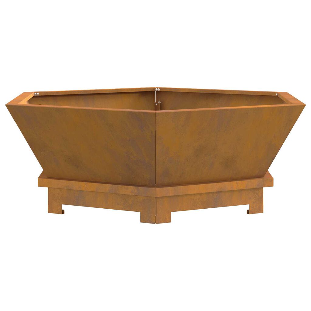 vidaXL Εστία Φωτιάς Εξαγωνική 75x75x28 εκ. Ανοξείδωτο Χάλυβα