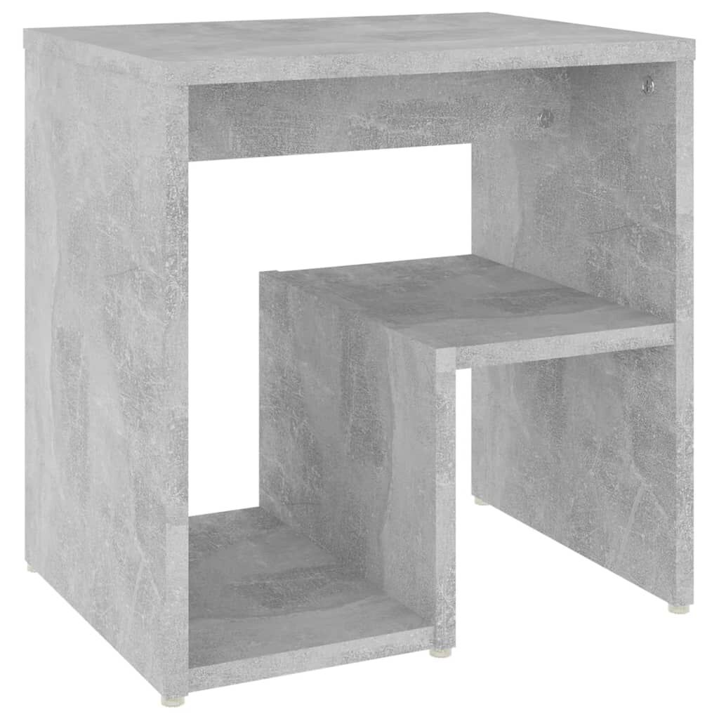 vidaXL Κομοδίνα 2 τεμ. Γκρι Σκυροδέμ. 40 x 30 x 40 εκ. από Επεξ. Ξύλο