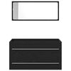 vidaXL Ντουλάπα νιπτήρα με λεκάνη 3 pcs Μαύρη δρυς 90 x 38.5 x 48 cm
