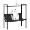 vidaXL Βιβλιοθήκη 2 Επιπέδων Μαύρη 52x28x59 εκ. Επεξεργασμένο Ξύλο