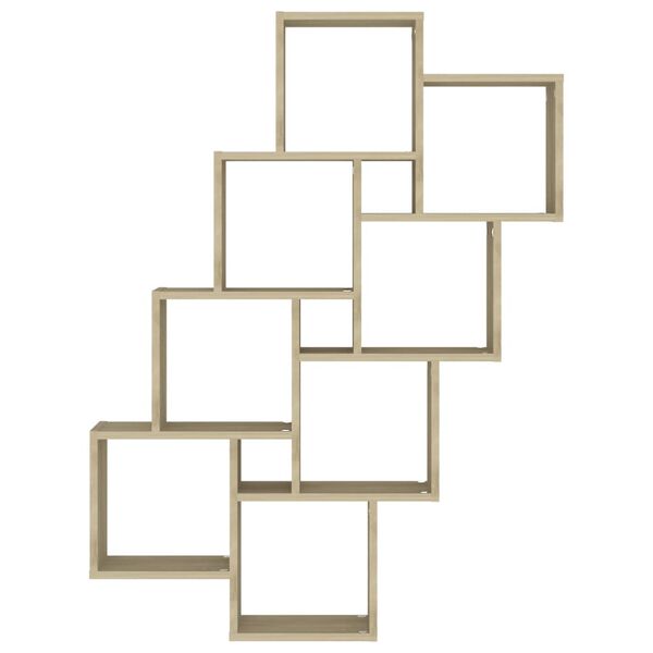 vidaXL Ράφι Κύβος Τοίχου Sonoma Δρυς 90 x 15 x 119 εκ. από Επεξ. Ξύλο