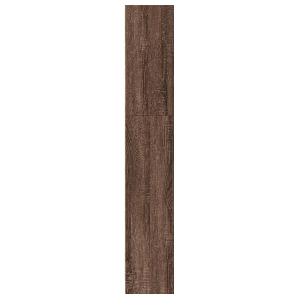 vidaXL Βιβλιοθήκη Καφέ Δρυς 80x24x143 εκ. από Επεξεργασμένο Ξύλο