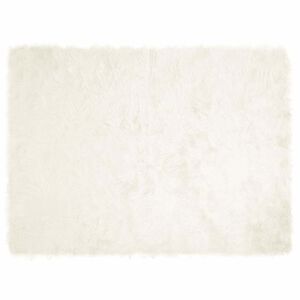 vidaXL Ψεύτικο Δέρμα Προβάτου Χαλί Λευκό 160 x 230 cm Πολυεστέρας