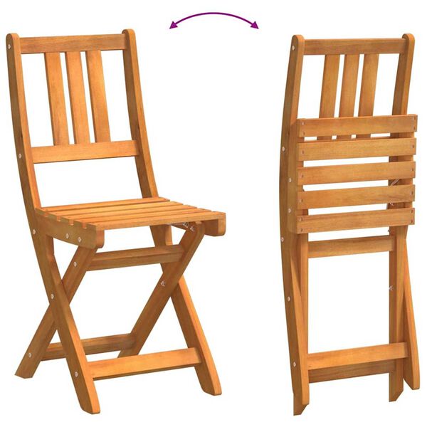 vidaXL Σετ μπιστρό 3 pcs Καφέ Μασίφ ξύλο ακακίας