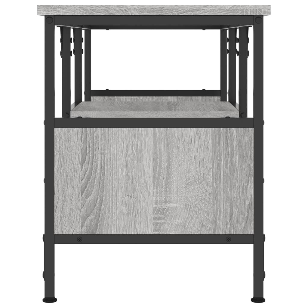 vidaXL Έπιπλο Τηλεόρασης Sonoma Γκρι 100x35x45 εκ. Επεξ. Ξύλο/Σίδερο