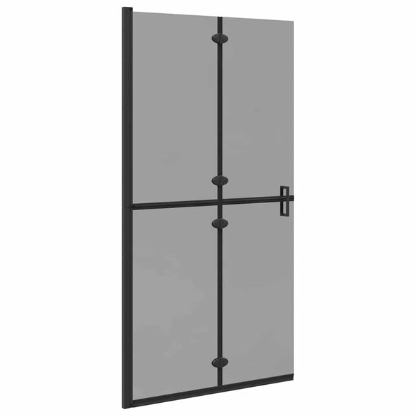 vidaXL Τοίχος ντους Walk-in Μαύρο και σκούρο διαφανές 100 x 190 cm