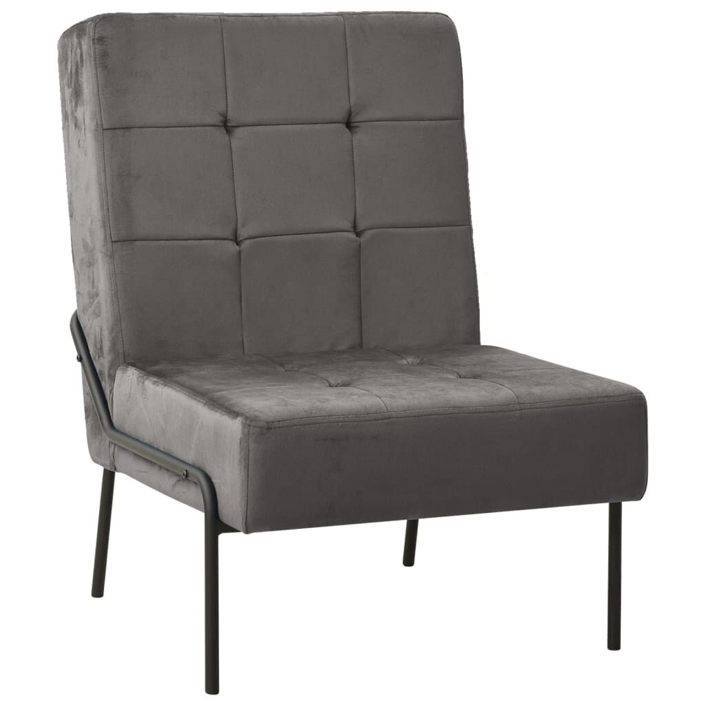 vidaXL Καρέκλα Relax Σκούρο Γκρι 65 x 79 x 87 εκ. Βελούδινη
