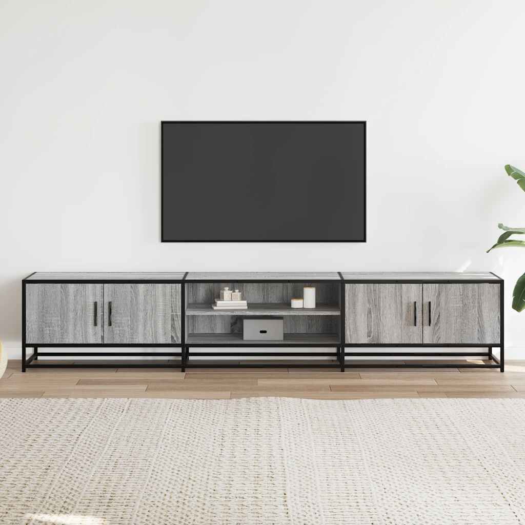 vidaXL Έπιπλο Τηλεόρασης Γκρι Sonoma 210x35x41 εκ. από Επεξεργ. Ξύλο
