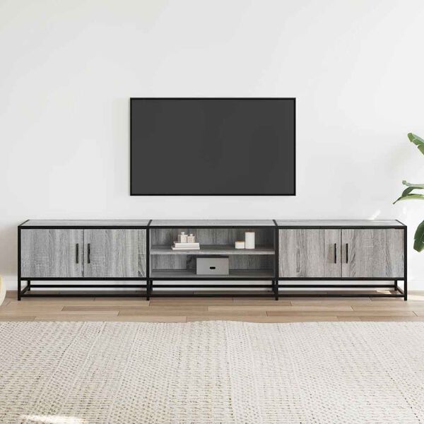vidaXL Έπιπλο Τηλεόρασης Γκρι Sonoma 210x35x41 εκ. από Επεξεργ. Ξύλο