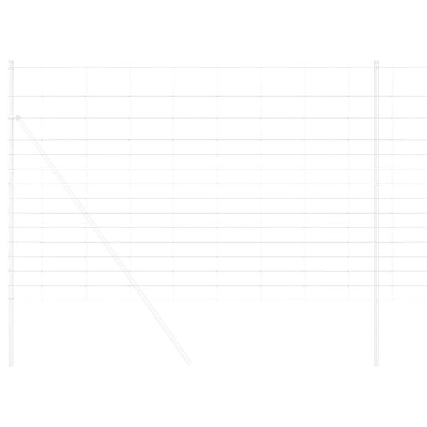vidaXL Περίφραξη αγρού Ασημί 25 x 1.6 μ Γαλβανισμένος χάλυβας