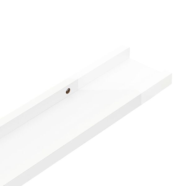 vidaXL Ράφια Τοίχου 4 τεμ. Γυαλιστερό Λευκό 40 x 9 x 3 εκ.