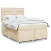 vidaXL &Kappa;&rho;&epsilon;&beta;ά&tau;&iota; Boxspring &mu;&epsilon; &Sigma;&tau;&rho;ώ&mu;&alpha; &Kappa;&rho;&epsilon;&mu; 140x190 &epsilon;&kappa;. &Upsilon;&phi;&alpha;&sigma;&mu;ά&tau;&iota;&nu;&omicron;