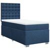 vidaXL Κρεβάτι Boxspring με Στρώμα Μπλε 100 x 200 εκ. Υφασμάτινο