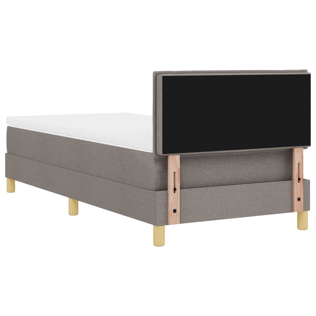 vidaXL Κρεβάτι Box Spring με Στρώμα & LED Ταπ 80x200 εκ. Ύφασμα
