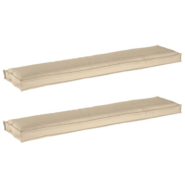 vidaXL Σετ Μαξιλαριών Πάγου 2 pcs Μπεζ 180 x 40 x 8 εκ.