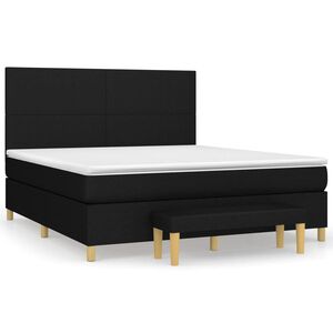 vidaXL &Kappa;&rho;&epsilon;&beta;ά&tau;&iota; Boxspring &mu;&epsilon; &Sigma;&tau;&rho;ώ&mu;&alpha; &Mu;&alpha;ύ&rho;&omicron; 160x200 &epsilon;&kappa;. &Upsilon;&phi;&alpha;&sigma;&mu;ά&tau;&iota;&nu;&omicron;