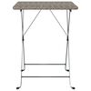 vidaXL Τραπέζι Bistro Πτυσσόμενο Γκρι 55x54x71 εκ. από Συνθετικό Ρατάν
