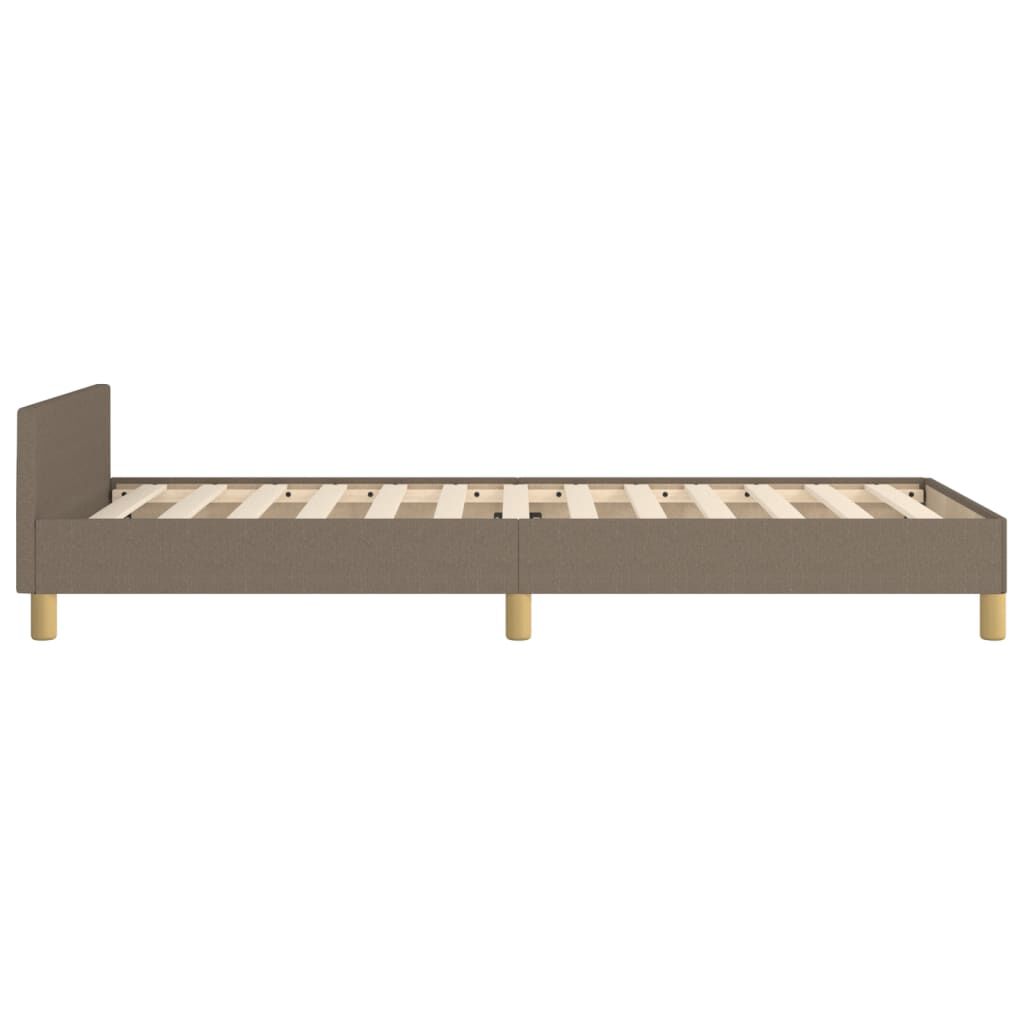 vidaXL Σκελετός Κρεβατιού Χωρίς Στρώμα Taupe 90x190 εκ. Υφασμάτινο