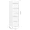 vidaXL Αρχειοθήκη Φορητή Λευκή 28 x 41 x 109 εκ. Μεταλλική