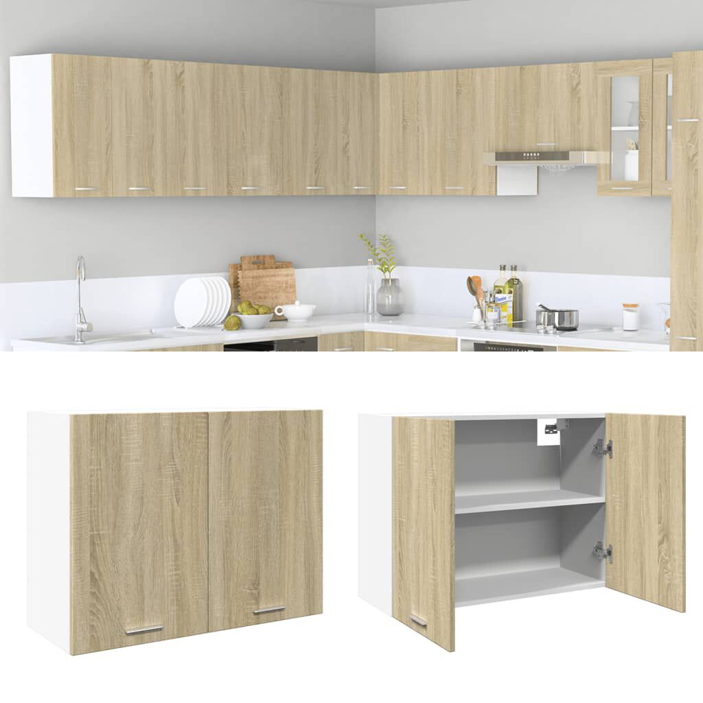 vidaXL Ντουλάπι Κρεμαστό Lyon Sonoma Δρυς 80 x 31 x 60εκ. από