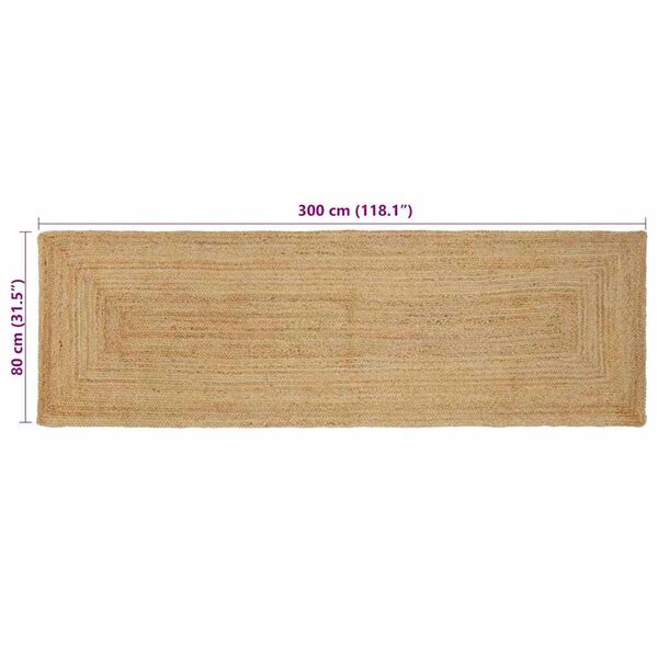vidaXL Χαλί Μπεζ 80 x 300 cm Γιούτα